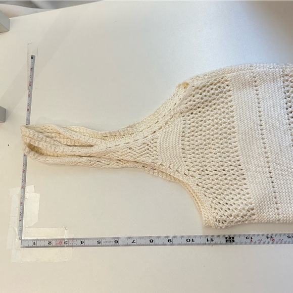 Abercrombie Fitch Dress Women Size XL Tall Cream Knit Crochet Beach Fisherman - Picture 11 of 13